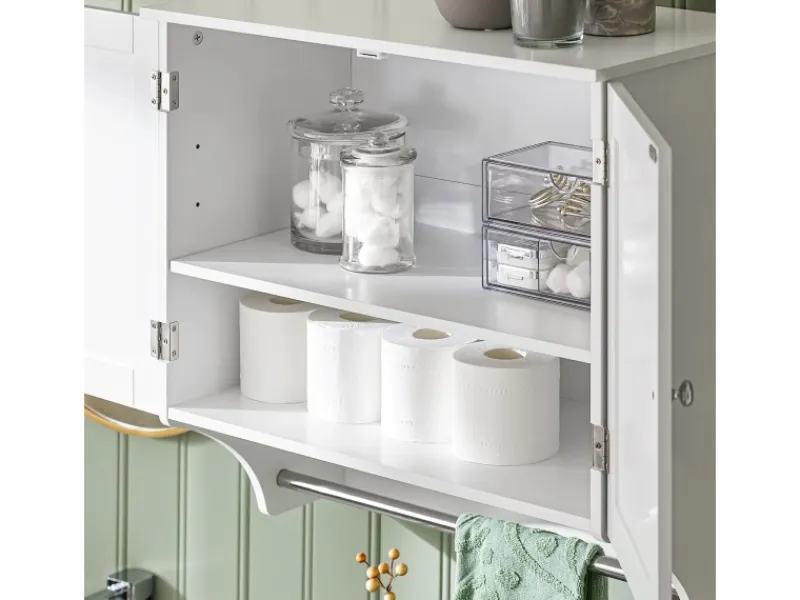 SoBuy Hängeschrank Badezimmerschrank Wandschrank Küchenschrank BZR84-W