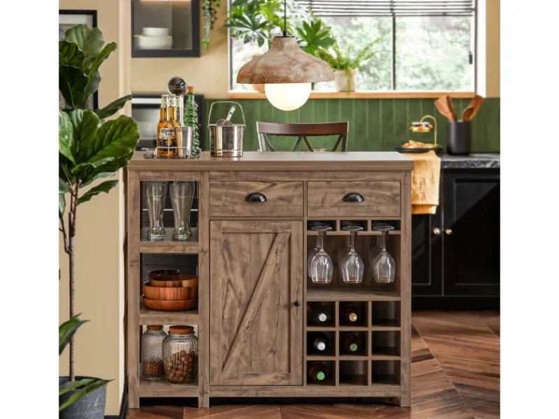 SoBuy Kommode^Kücheninsel Freistehend Küchenschrank Sideboard Buffet Vintage SVW20-N