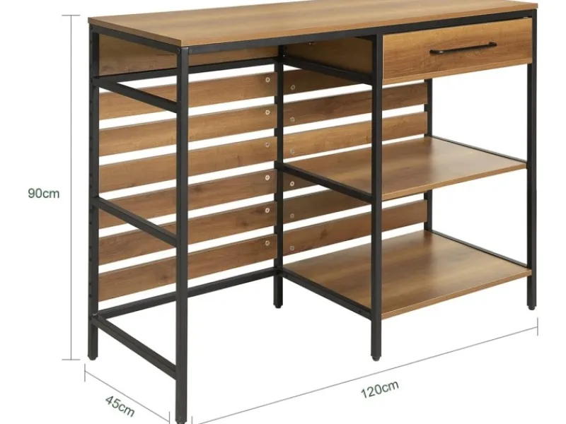 SoBuy Kommode^Kücheninsel Sideboard Kommode Küchenschrank Flurschrank Vintage FSB71-PF