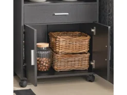 SoBuy Küchenschrank Küchenwagen Mikrowellenschrank Servierwagen FSB09-SCH