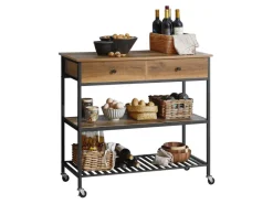 SoBuy Küchenwagen Servierwagen Rollwagen Barwagen Küchenregal FKW112-PF