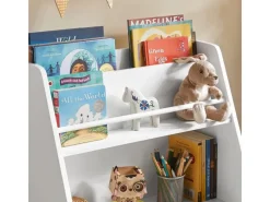 SoBuy Regal Weiß|Bücherregale^Kinder Bücherregal Kinderregal mit Ablagen Aufbewahrungsregal Weiß KMB34-W