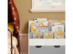 SoBuy Kinder Bücherregal Kinderregal mit 3 Ablagen Spielzeugtruhe Weiß KMB17-HG