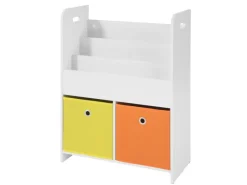 SoBuy Aufbewahrung|Regal Weiß^Kinder Bücherregal Kinderregal mit 3 Ablagen Spielzeugregal Weiß KMB27-W