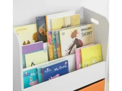 SoBuy Aufbewahrung|Regal Weiß^Kinder Bücherregal Kinderregal mit 3 Ablagen Spielzeugregal Weiß KMB27-W