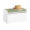 SoBuy Kinder Spielzeugtruhe Spielzeugkiste Aufbewahrungsbox Schuhbank KMB80-W