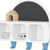 SoBuy Bücherregale^Kindergarderobe mit Tafel Kinderregal Bücherregal Weiß KMB86-W