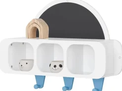 SoBuy Bücherregale^Kindergarderobe mit Tafel Kinderregal Bücherregal Weiß KMB86-W