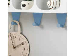 SoBuy Bücherregale^Kindergarderobe mit Tafel Kinderregal Bücherregal Weiß KMB86-W