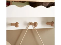 SoBuy Holzregale|Wandregale^Kindergarderobe mit Ablage Kinderregal Bücherregal Wandregal Weiß KMB78-W