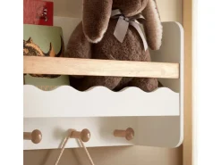 SoBuy Holzregale|Wandregale^Kindergarderobe mit Ablage Kinderregal Bücherregal Wandregal Weiß KMB78-W