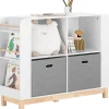 SoBuy Kinderregal Bücherregal Kinderzimmer Aufbewahrungsregal Weiß KMB85-W