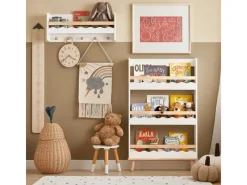 SoBuy Kinderregal Bücherregal für Kinder Wandregal Aufbewahrungsregal KMB77-W