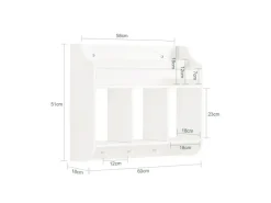 SoBuy Bücherregale|Sitzbänke^Kinderregal Bücherregal für Kinder Wandregal Hängeregal KMB46-W