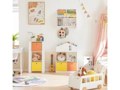 SoBuy Bücherregale|Sitzbänke^Kinderregal Bücherregal für Kinder Wandregal Hängeregal KMB46-W
