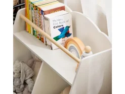 SoBuy Kinderregal mit 3 Fächern Bücherregal Aufbewahrungsregal Weiß KMB100-K-W