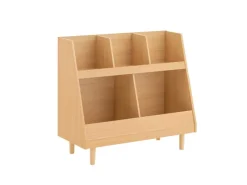 SoBuy Regale Massivholz|Regal Weiß^Kinderregal mit 5 Fächern Bücherregal Aufbewahrungsregal KMB111-N
