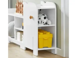 SoBuy Kinderregal mit Elefant-Design Bücherregal Kinderzimmer Weiß KMB62-W