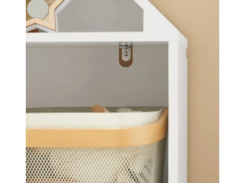 SoBuy Bücherregale^Kinderregal mit Haus-Design Bücherregal für Kinder Weiß KMB58-W