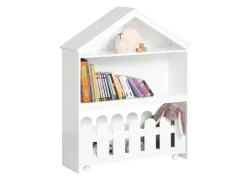 SoBuy Bücherregale^Kinderregal Set 2-teilig Aufbewahrungsregal für Kinder Bücherregal KMB52-W