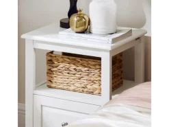 SoBuy Nachttisch Beistelltisch Sofatisch Nachtschrank Weiß FBT131-W