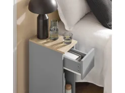 SoBuy Tische^Nachttisch 2er Set Sofatisch Beistelltisch Hellgrau FBT111-HGx2