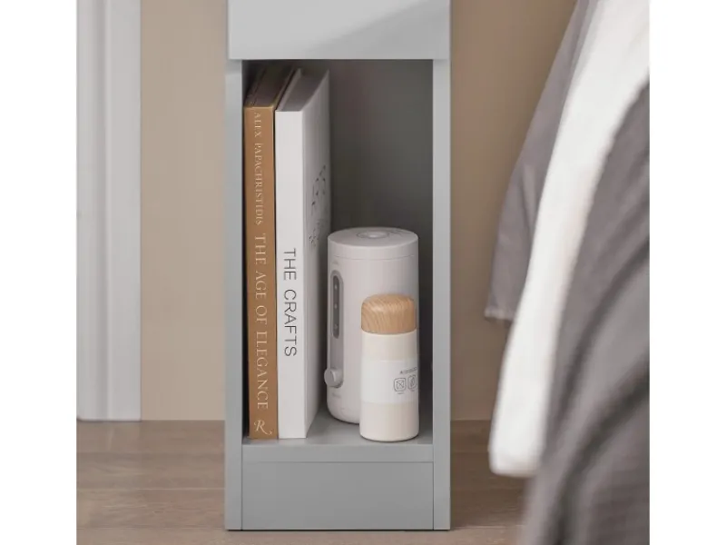 SoBuy Tische^Nachttisch 2er Set Sofatisch Beistelltisch Hellgrau FBT111-HGx2