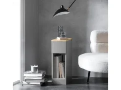 SoBuy Tische^Nachttisch 2er Set Sofatisch Beistelltisch Hellgrau FBT111-HGx2