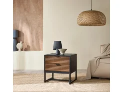 SoBuy Nachttisch mit 2 Schubladen Sofatisch Beistelltisch Nachtschrank FBT156-BR