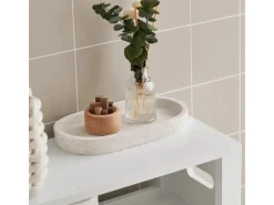 SoBuy Regal Weiß^Nischenregal mit 2 abnehmbaren Körben Holz Vlies Weiß BZR83-W