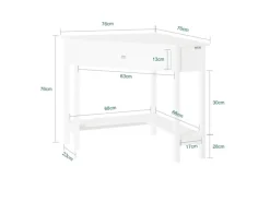 SoBuy Holzregale|Regal Weiß^Schreibtisch mit Ablage Arbeitszimmer MDF Weiß FWT31-W