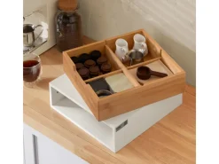 SoBuy Aufbewahrung^Schubladenbox Aufbewahrungsbox Schreibtischorganizer 30×10×31cm FRG179-WN