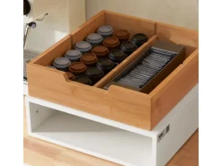 SoBuy Aufbewahrung^Schubladenbox Aufbewahrungsbox Schreibtischorganizer 30×10×31cm FRG179-WN