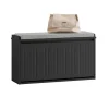 SoBuy Regale Schwarz^Schuhbank mit Sitzfläche Schmal Schuhregal für Flur 80x45x26cm Schwarz FSR98-L-SCH