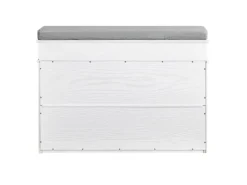 SoBuy Sitzbänke^Schuhbank mit Sitzkissen Schuhregal Schmal Sitzbank für Flur 75x51x24cm FSR82-L-WG
