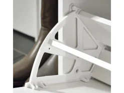 SoBuy Regal Weiß|Kissen^Schuhbank Schmal mit Klappe Garderobenbank mit Sitzkissen FSR98-L-W