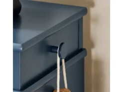 SoBuy Kissen|Sitzbänke^Schuhbank Schmal mit Klappe Garderobenbank mit Sitzkissen Blau FSR82-K-B