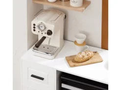 SoBuy Schränke^Sideboard auf Rollen Küchenwagen Mikrowellenschrank Rollwagen FSB78-W