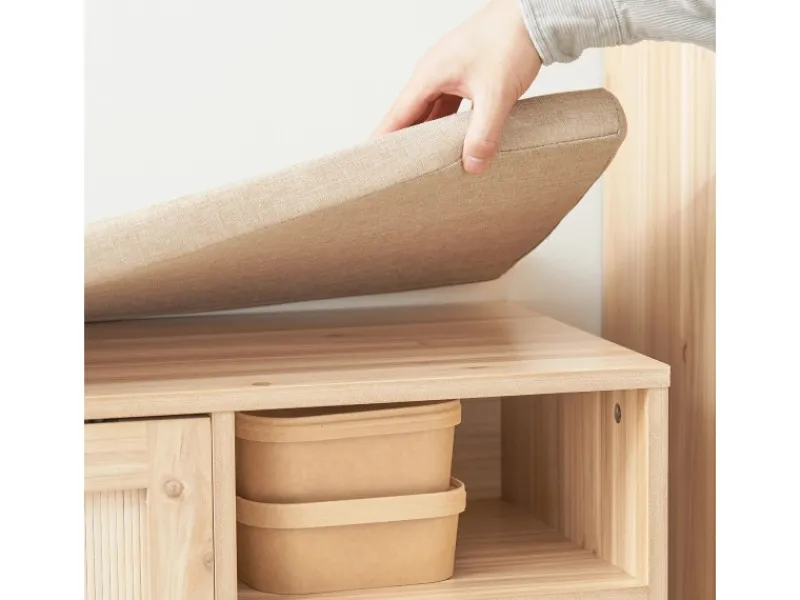 SoBuy Sitzbank mit Stauraum Schuhbank Schuhregal Natur FSR163-N