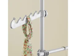 SoBuy Garderoben^Teleskop Kleiderständer mit 4 Kleiderstangen Garderobenständer Grau KLS03-II-HG