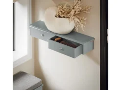 SoBuy Wandschrank Hängeregal Wandregal Wandgarderobe Hellgrau FRG43-HG