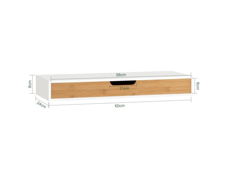 SoBuy Wandregale^Wandschrank Hängeschrank Wandgarderobe mit Schublade FRG93-WN