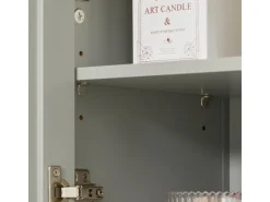 SoBuy Waschbeckenunterschrank Badschrank mit 2 Türen und 1 Fach 60x60x30cm Grau BZR69-HG