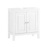 SoBuy Waschbeckenunterschrank Badschrank mit 2 Türen MDF 60x62x30cm Weiß FRG202-W