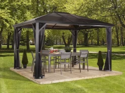 Sojag Aluminium-Pavillon Verona 10 x 14 Anthrazit 423 cm x 298 cm x 261 cm