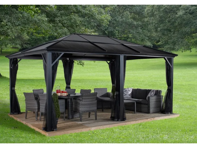 Sojag Pavillon Meridien 12 x 16 Anthrazit 365 cm x 485 cm x 270 cm