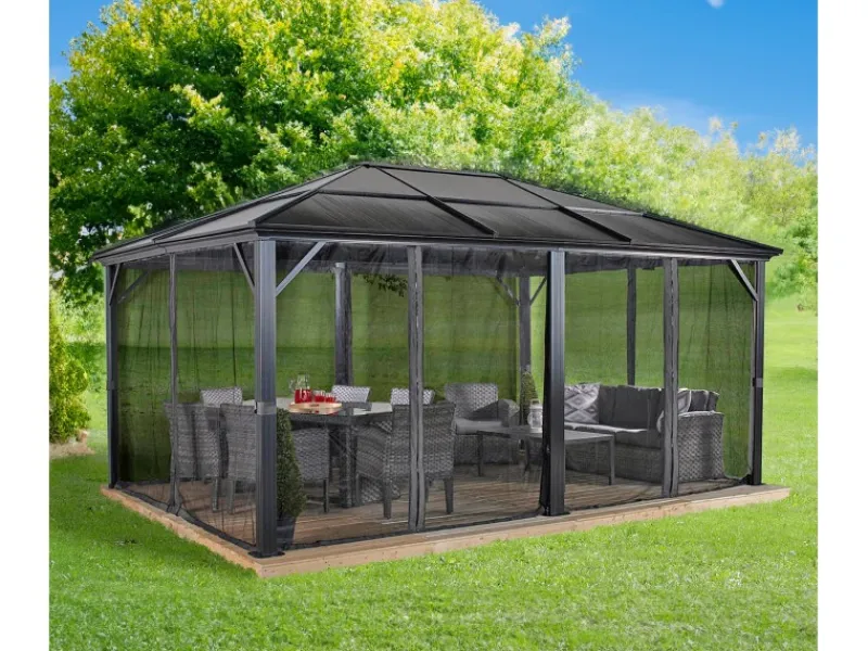 Sojag Pavillon Meridien 12 x 16 Anthrazit 365 cm x 485 cm x 270 cm