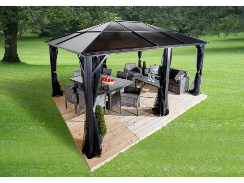 Sojag Pavillon Meridien 12 x 16 Anthrazit 365 cm x 485 cm x 270 cm