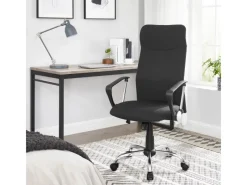 Songmics Stühle^Bürostuhl Ergonomisch Höhenverstellbar Neigbar Schwarz