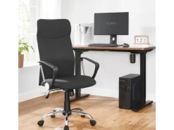 Songmics Stühle^Bürostuhl Ergonomisch Höhenverstellbar Neigbar Schwarz
